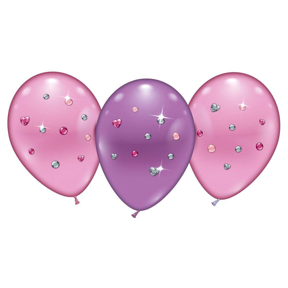 Karaloon 4er Ballonset Do it yourself - Pink Jewels Ø 23-25 cm