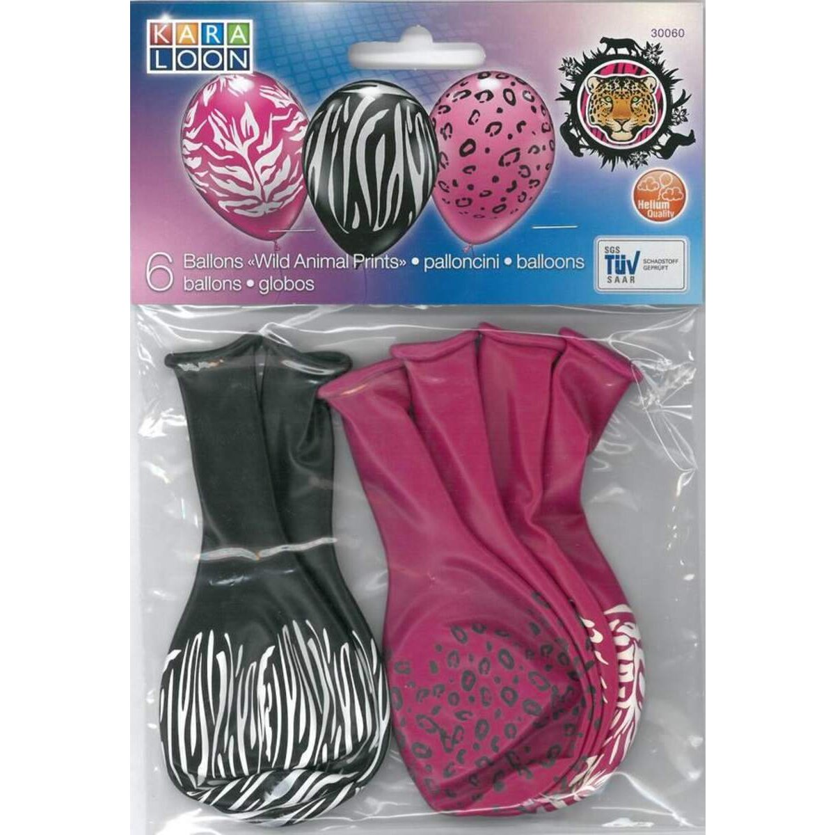 Karaloon Ballons Wild Animal Print 6 Stück