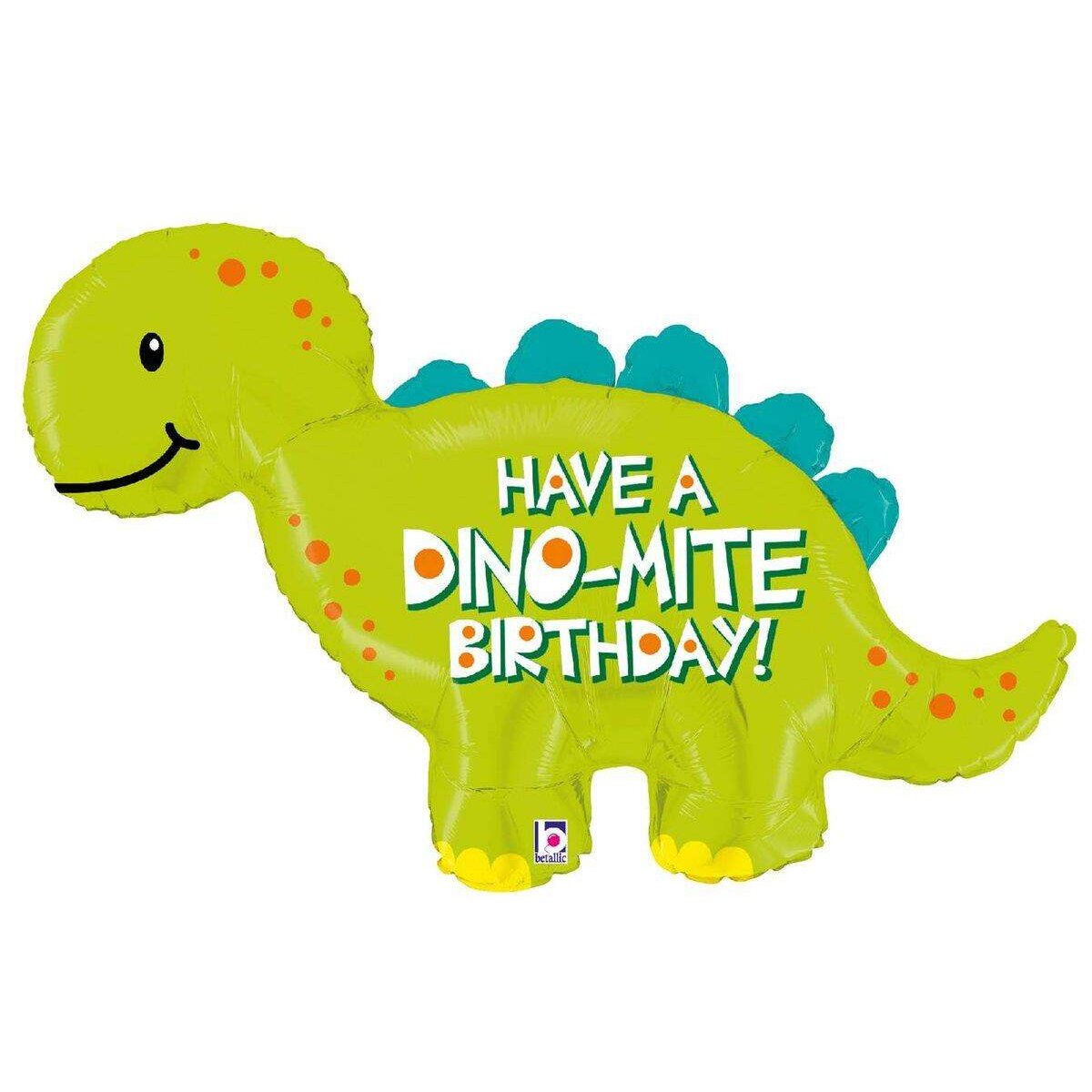 Karaloon Folienballon Happy Birthday Dino ohne Helium