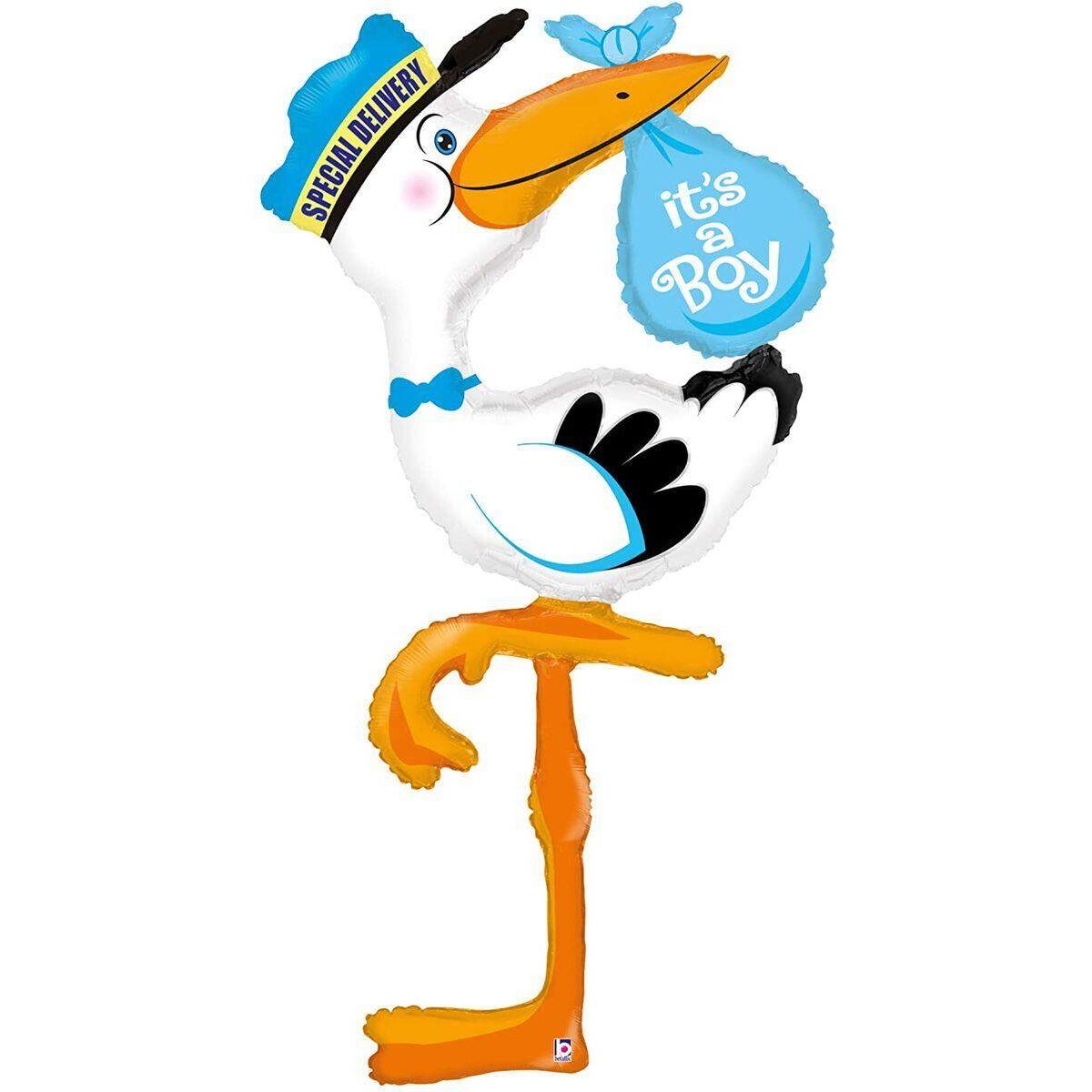 Karaloon Luftballon Storch Boy Folie 150cm
