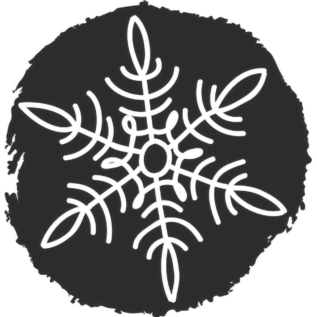 Knorr Prandell Stempel aus Holz, rund Motivgröße circa Durchmesser 3,2 cm, Motiv Ice Crystal 2