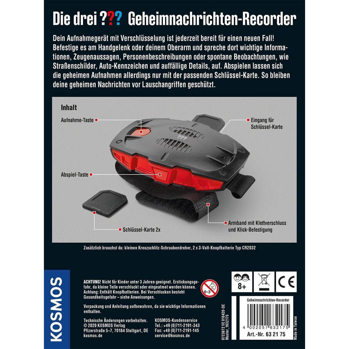 KOSMOS Die drei??? Geheimnachrichten Recorder