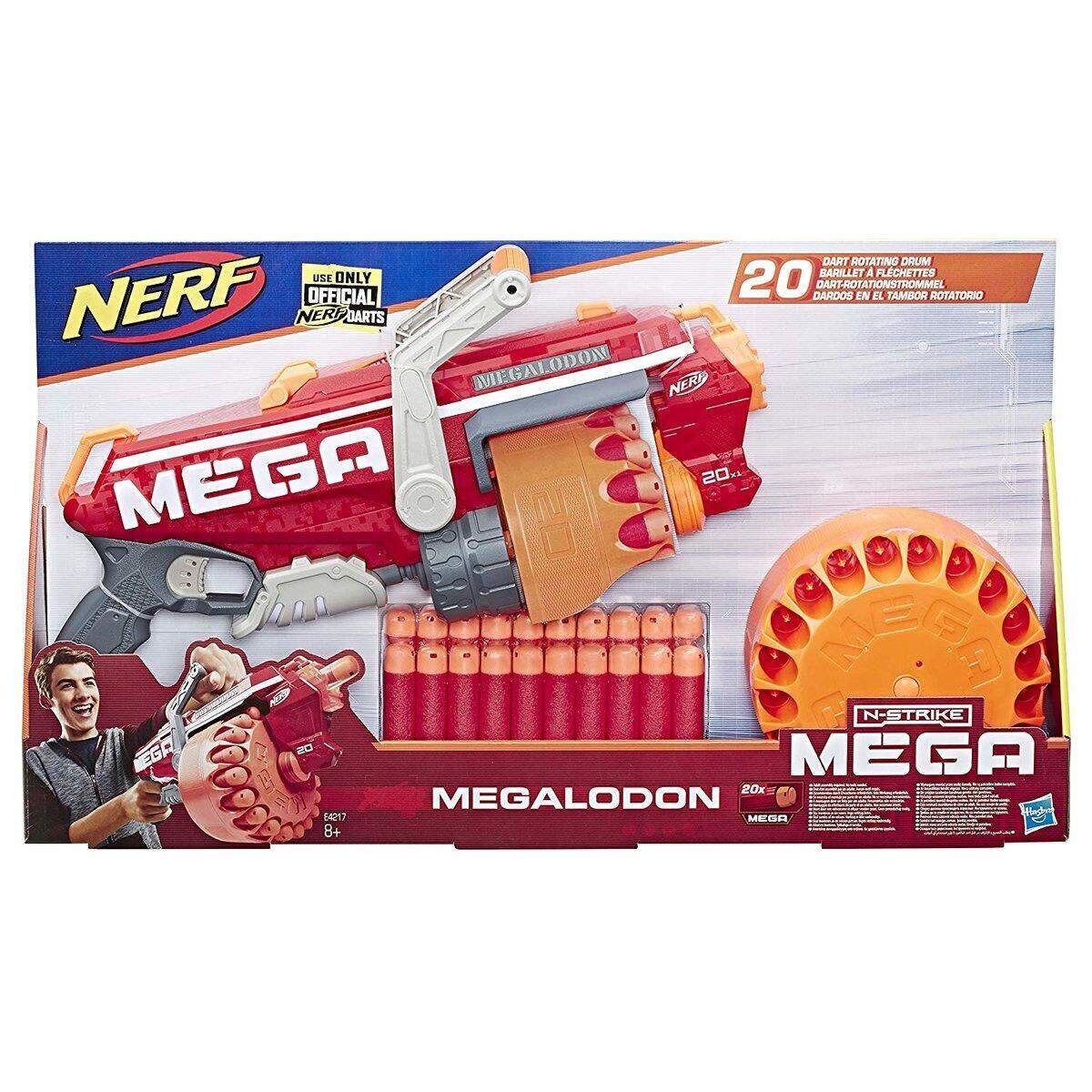 Nerf N-Strike Megalodon Blaster mit 20 Mega Whistler Darts