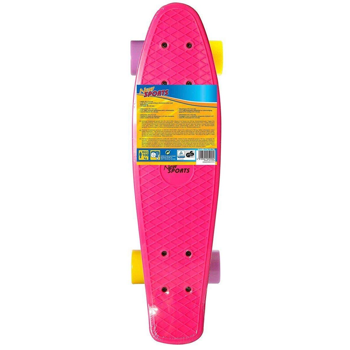 New Sports Kickboard, gelb und lila, ABEC 7
