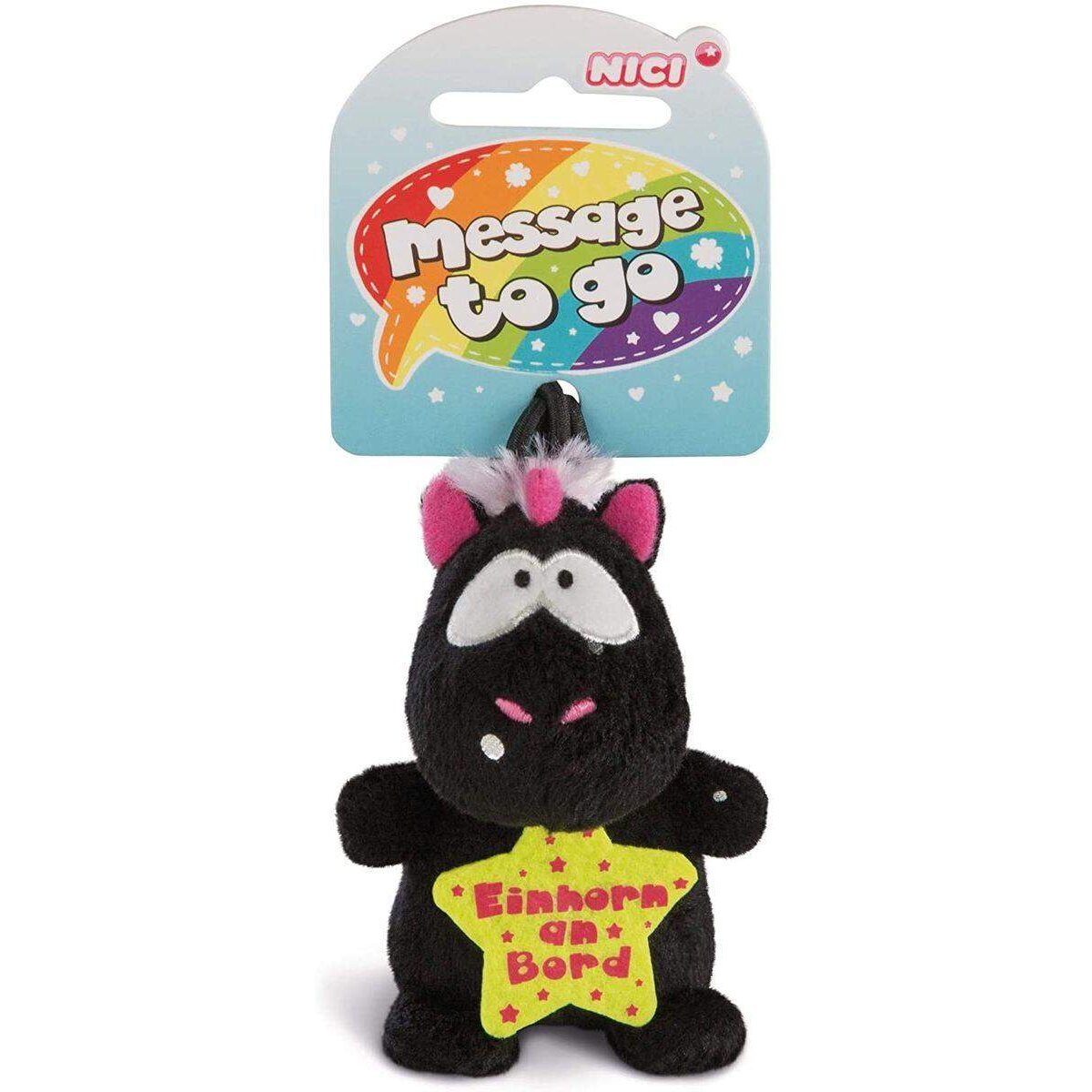 NICI Anhänger Einhorn Carbon Flash Einhorn an Bord, 8 cm