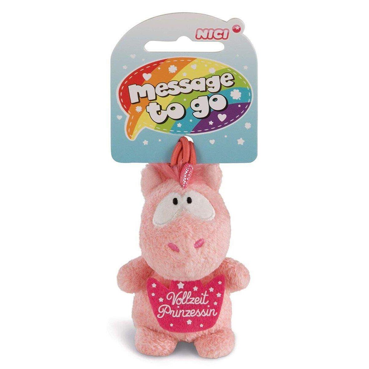 NICI Anhänger Einhorn Merry Heart "Vollzeit Prinzessin", 8 cm