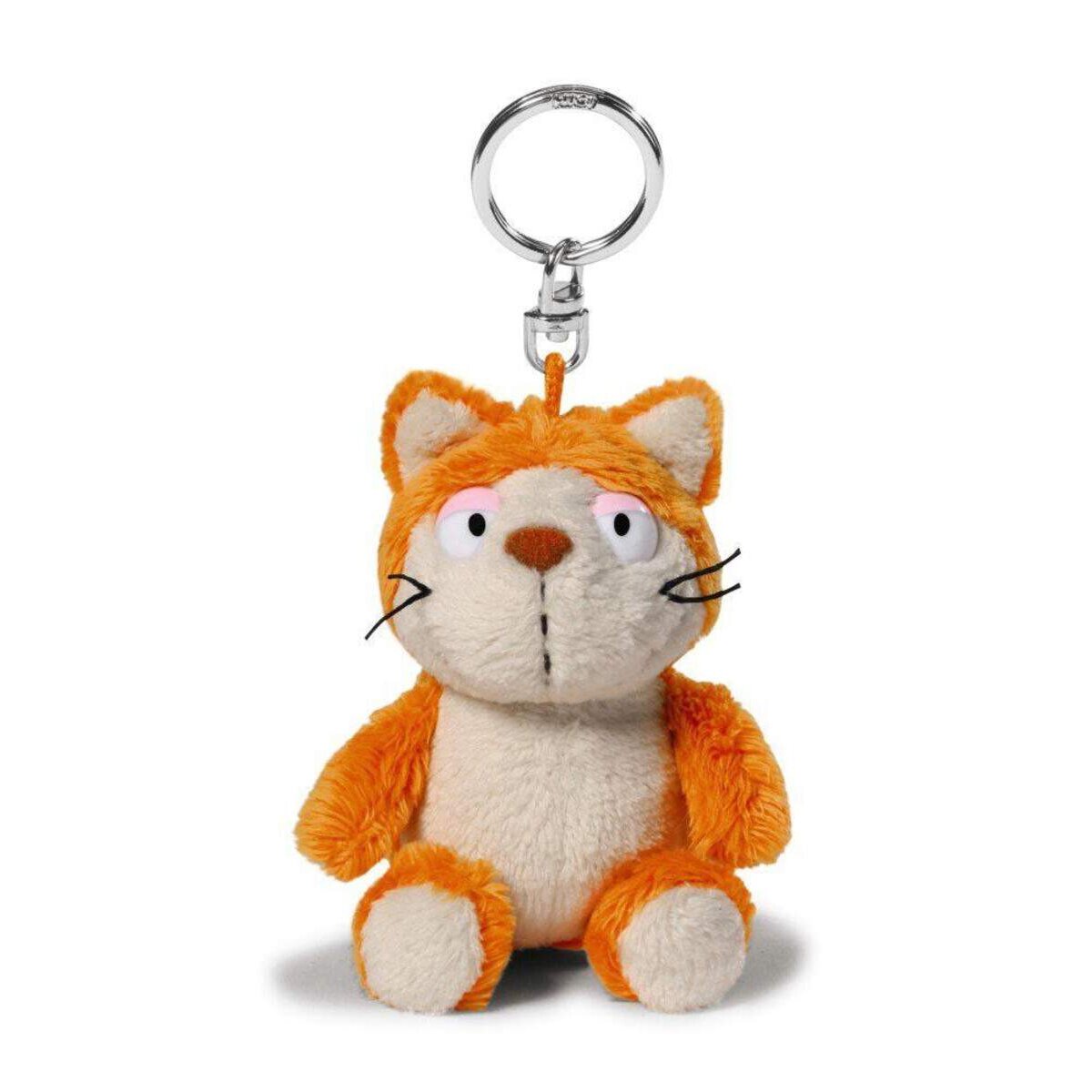 NICI Comic Cats Katze Hungry orange Schlüsselanhänger, 10cm
