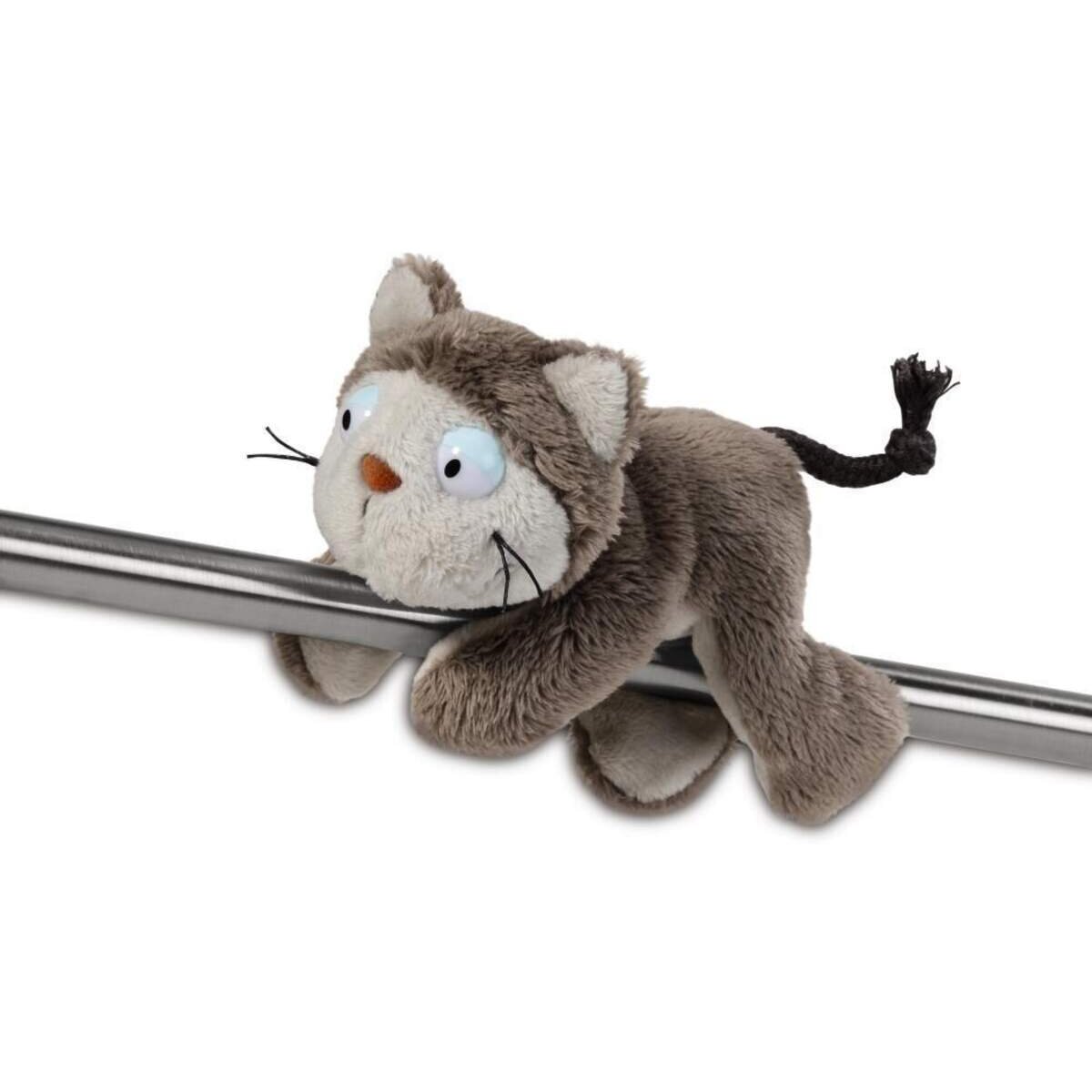 NICI Comic Cats Katze Lazy grau Magnettier, 12cm