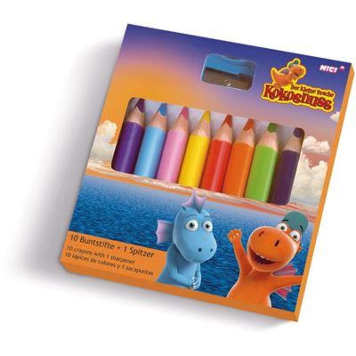 NICI Drache Kokosnuss Buntstifte-Set Drache Kokosnuss