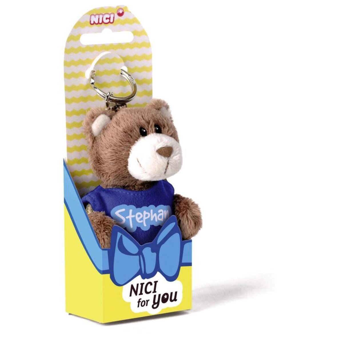 NICI for You Schlüsselanhänger Bär Stephan mit T-shirt blau