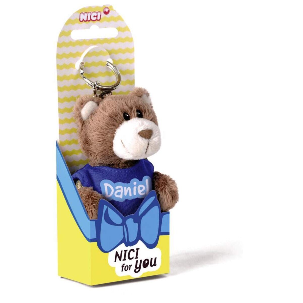 NICI for You Schlüsselanhänger Bär Daniel mit T-shirt blau