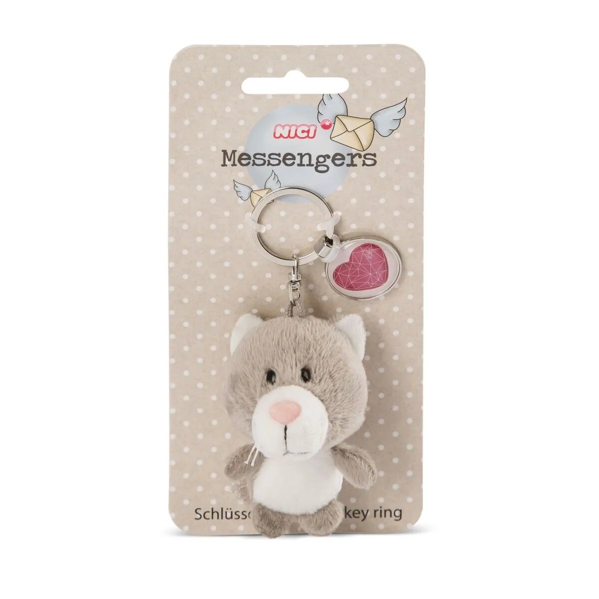 NICI Katze 7cm Bb SA mit Anhänger "Herz Symbol"