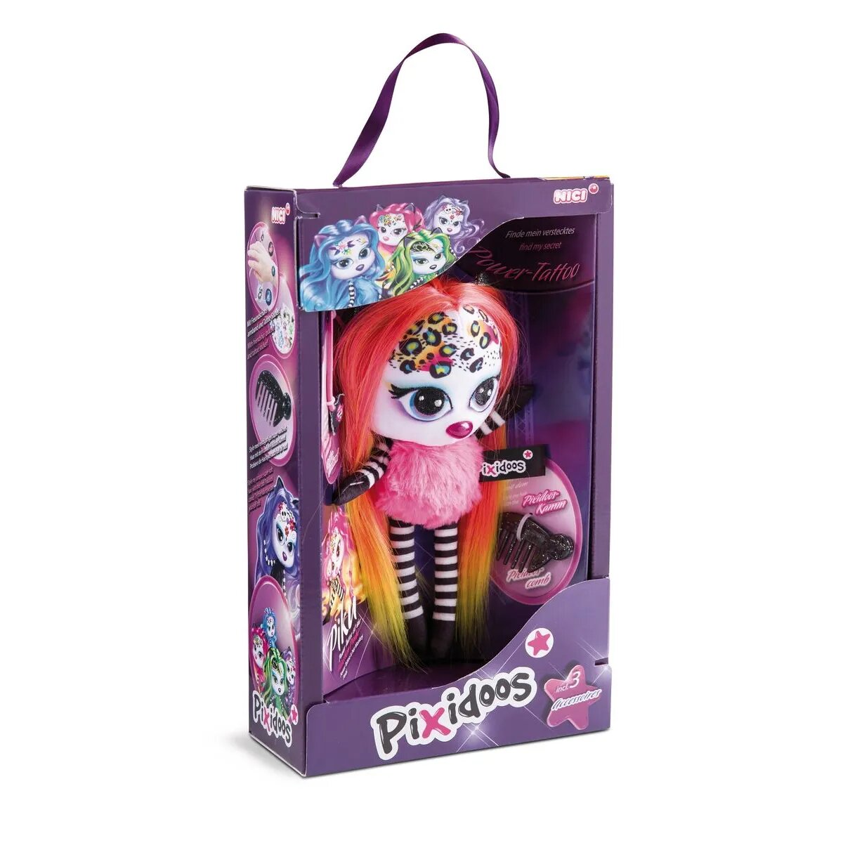 NICI Kuscheltier Pixidoos Piku mit 3-teiligem Zubehör in Geschenkverpackung