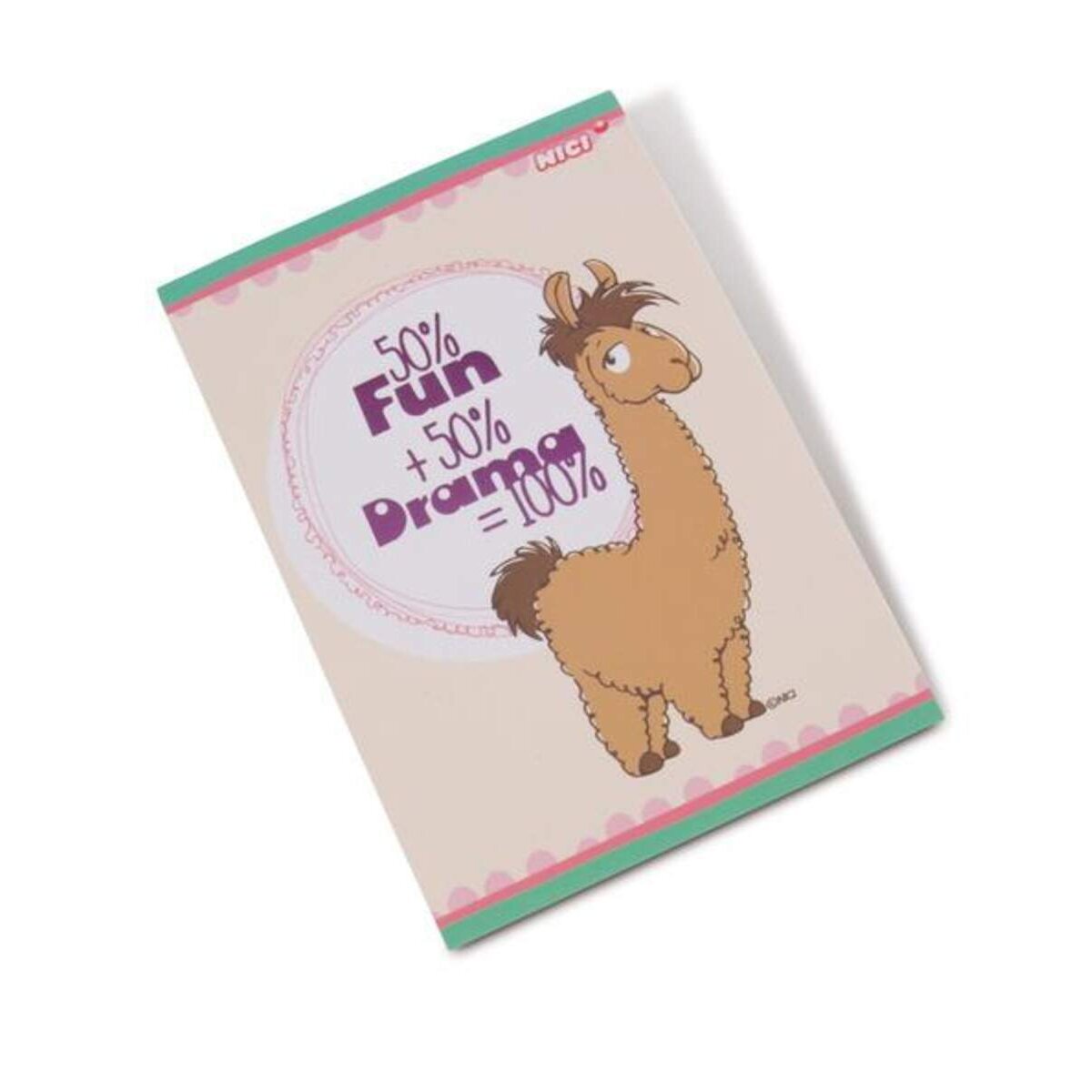 NICI La-La-Lama Lounge Notizblock Lama Luis 50 % Fun + 50 % Drama, DIN A6