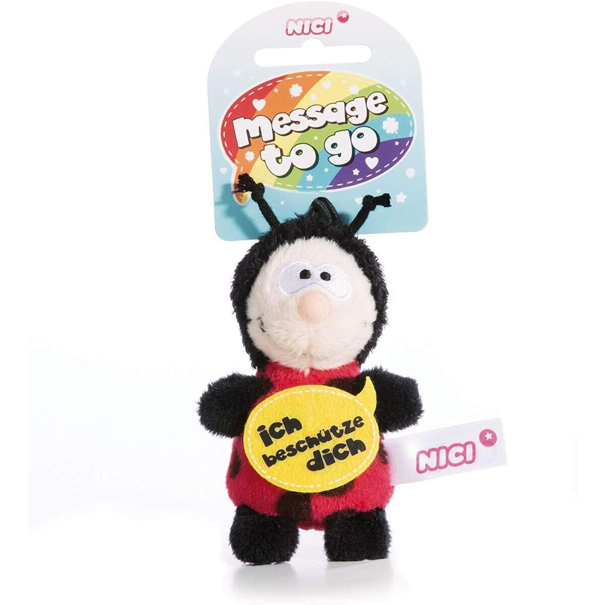 NICI Marienkäfer Plüsch Loop ich beschütze 8 cm