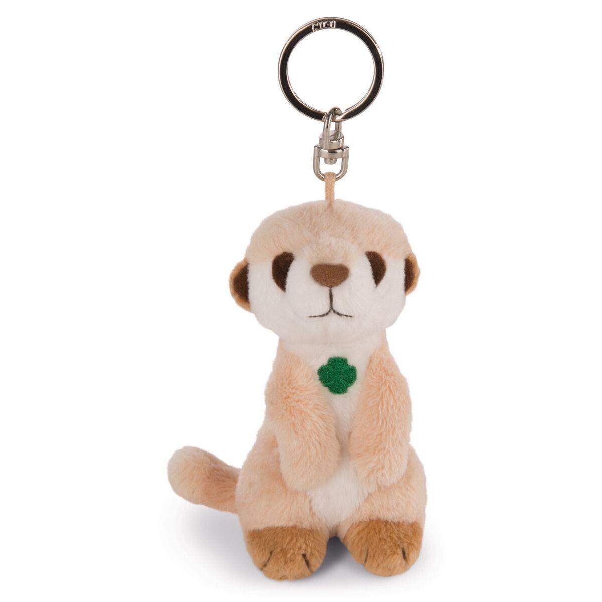 NICI Schlüsselanhänger Erdmännchen mit Kleeblatt, 10 cm