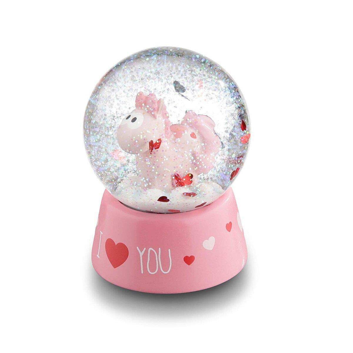NICI Schüttelkugel Einhorn Merry Heart, 6,5 cm
