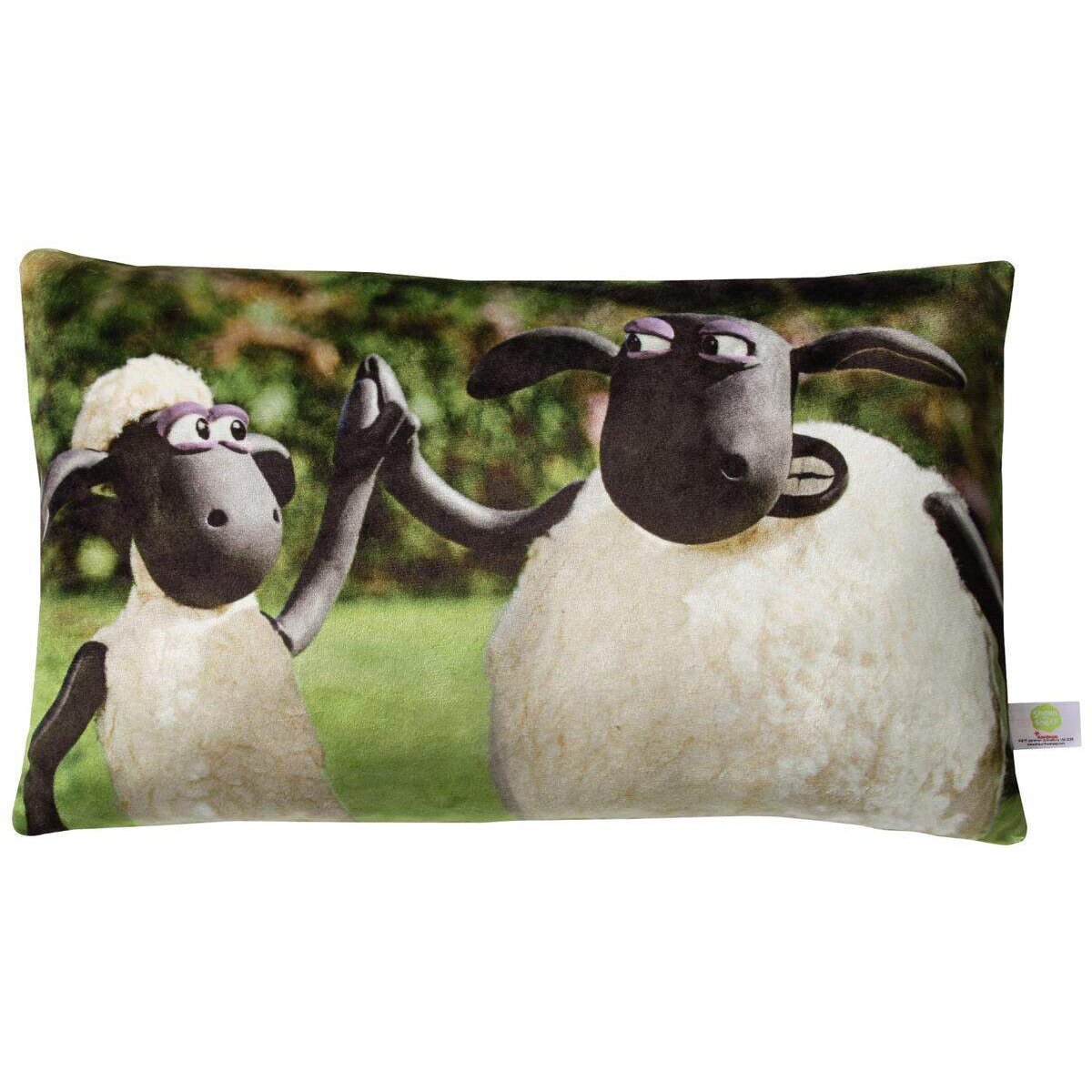 NICI Shaun das Schaf Kissen mit Shirley bedruckt, rechteckig, 43x25cm