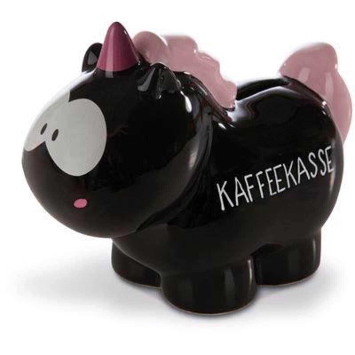 NICI Spardose Einhorn Carbon Flash "Kaffeekasse", 7,5 x 12 x 16,5 cm