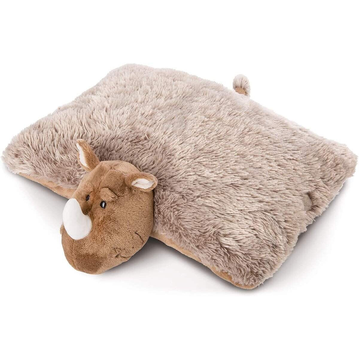 NICI Stone Age Friends - Kuscheltierkissen Wollnashorn Ellinor, 40 x 30 cm