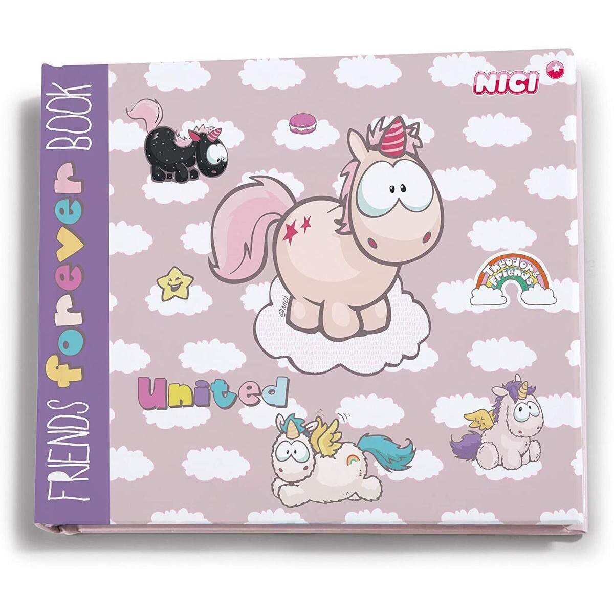 NICI Theodor & Friends Freundschaftsbuch Einhorn Theodor