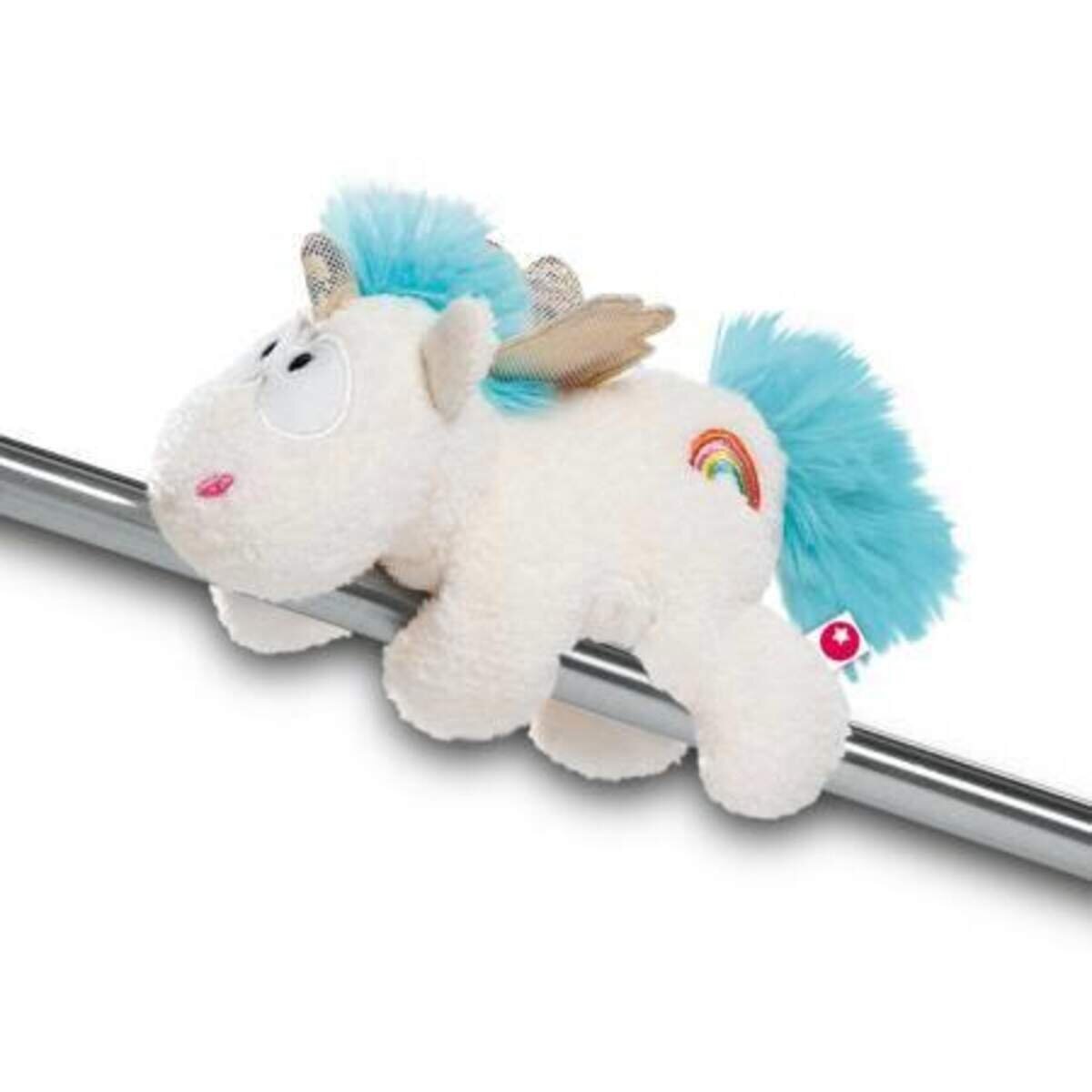 NICI Theodor & Friends Magnettier Einhorn Rainbow Flair mit Flügeln, 12 cm