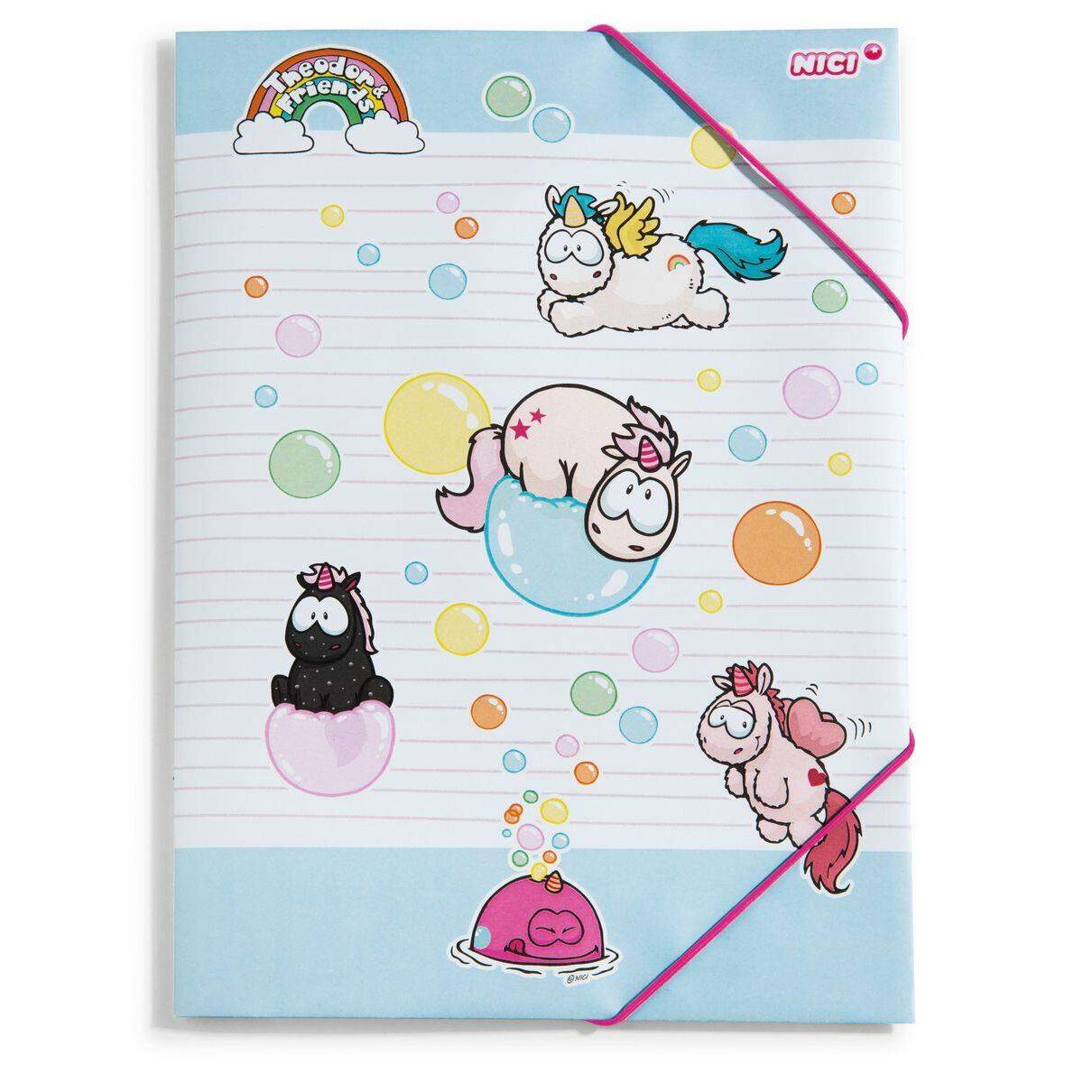 NICI Theodor & Friends Sammelmappe Einhorn Theodor mit Freunden, DIN A4