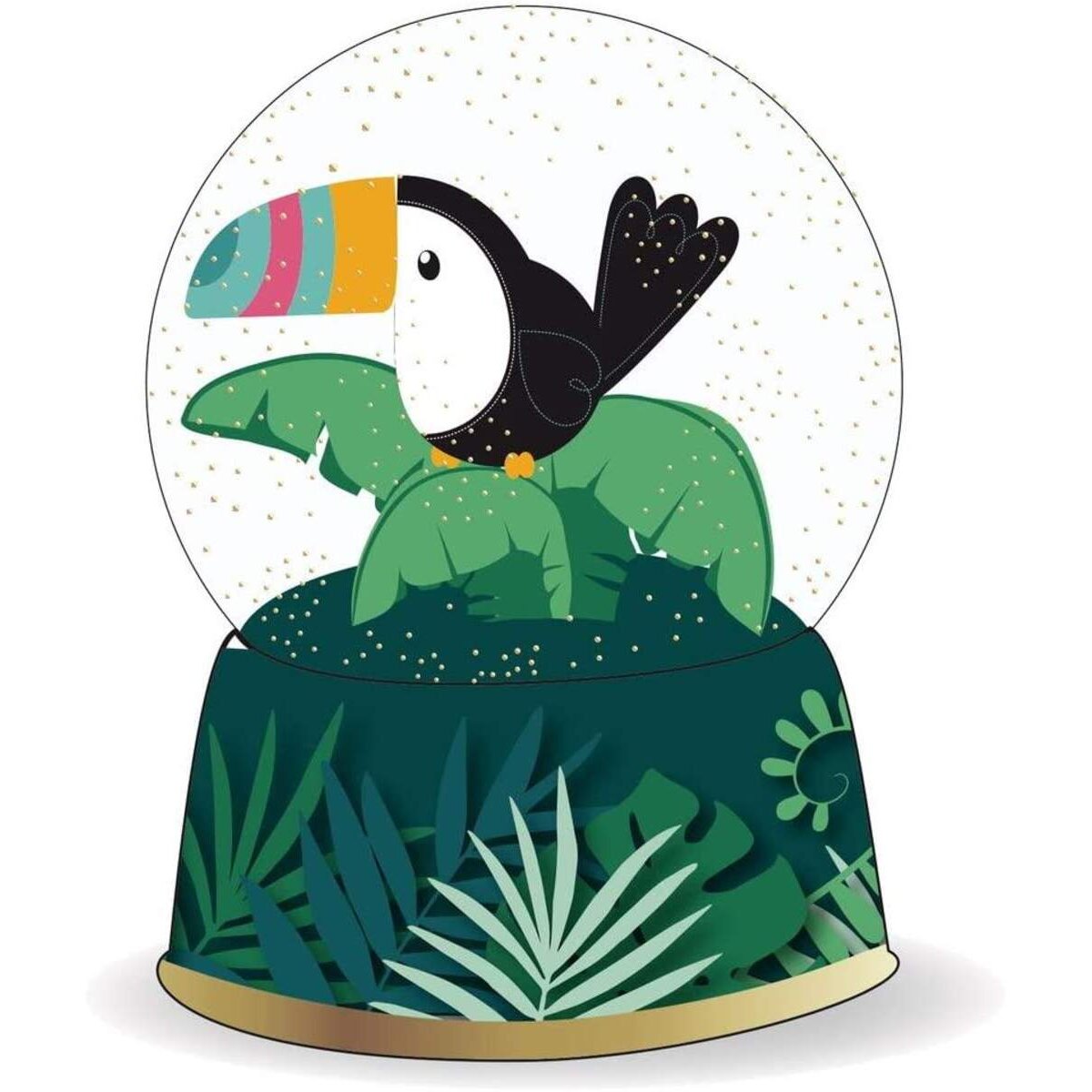 NICI Tropicano Tucan Schüttelkugel Tukan, 6,5 cm