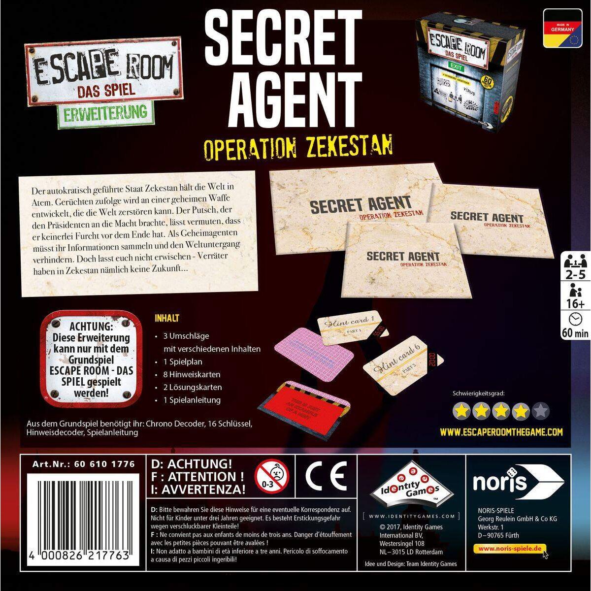 Noris Spiele Escape Room Secret Agent