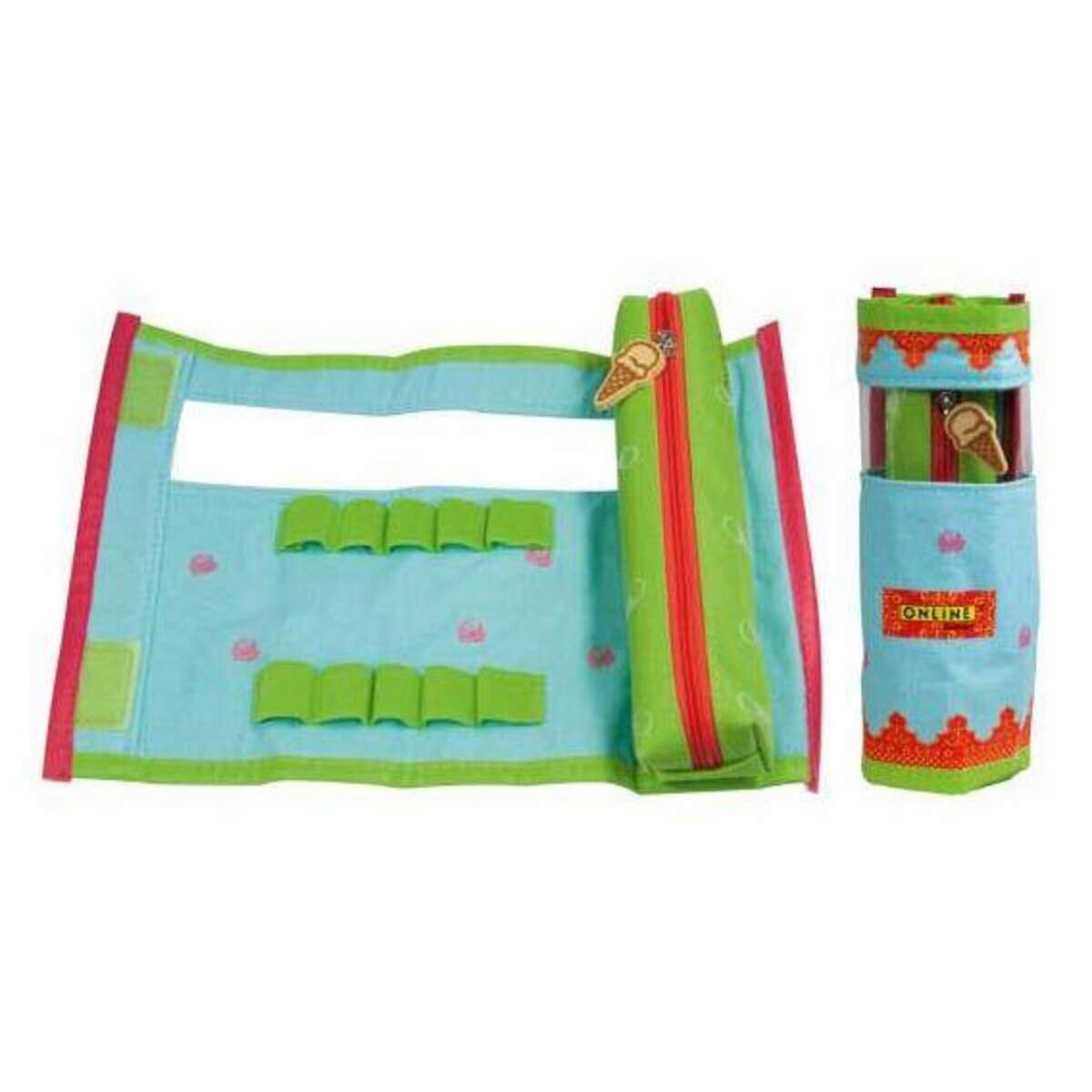 ONLINE Roll Pouch Sweet Life, Stecketui für 5 Schreibgeräte sortiert