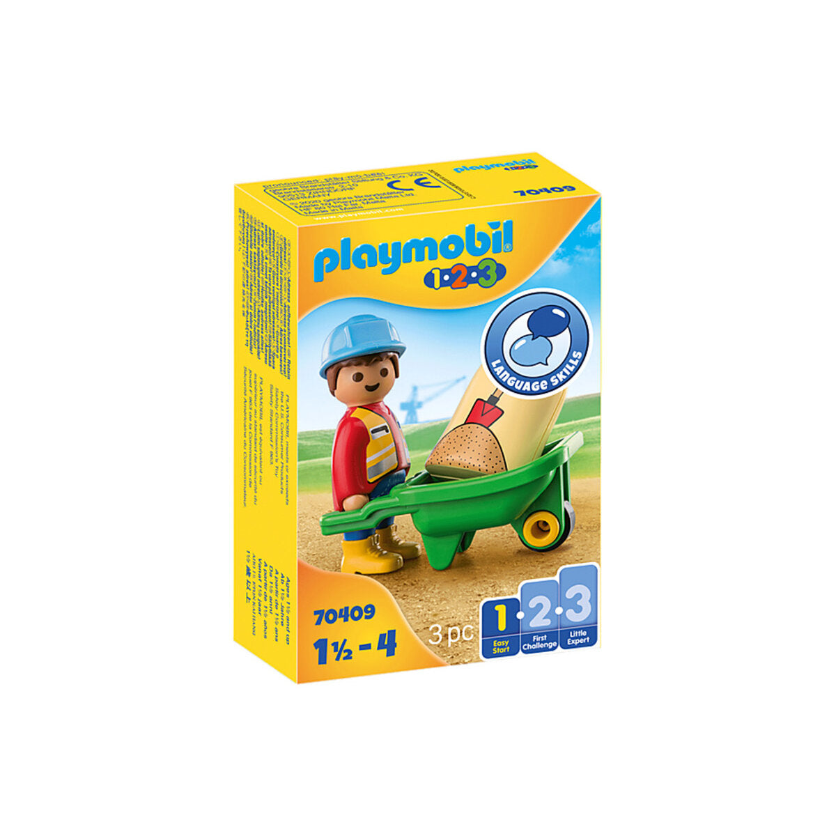 PLAYMOBIL® 70409 1.2.3 Bauarbeiter mit Schubkarre