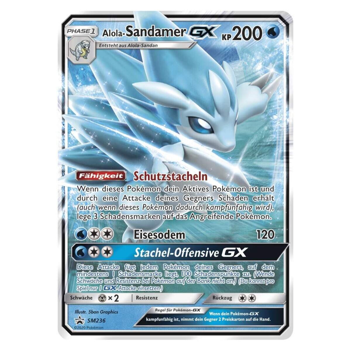 Pokemon Alola Sandamer GX Box Deutsch