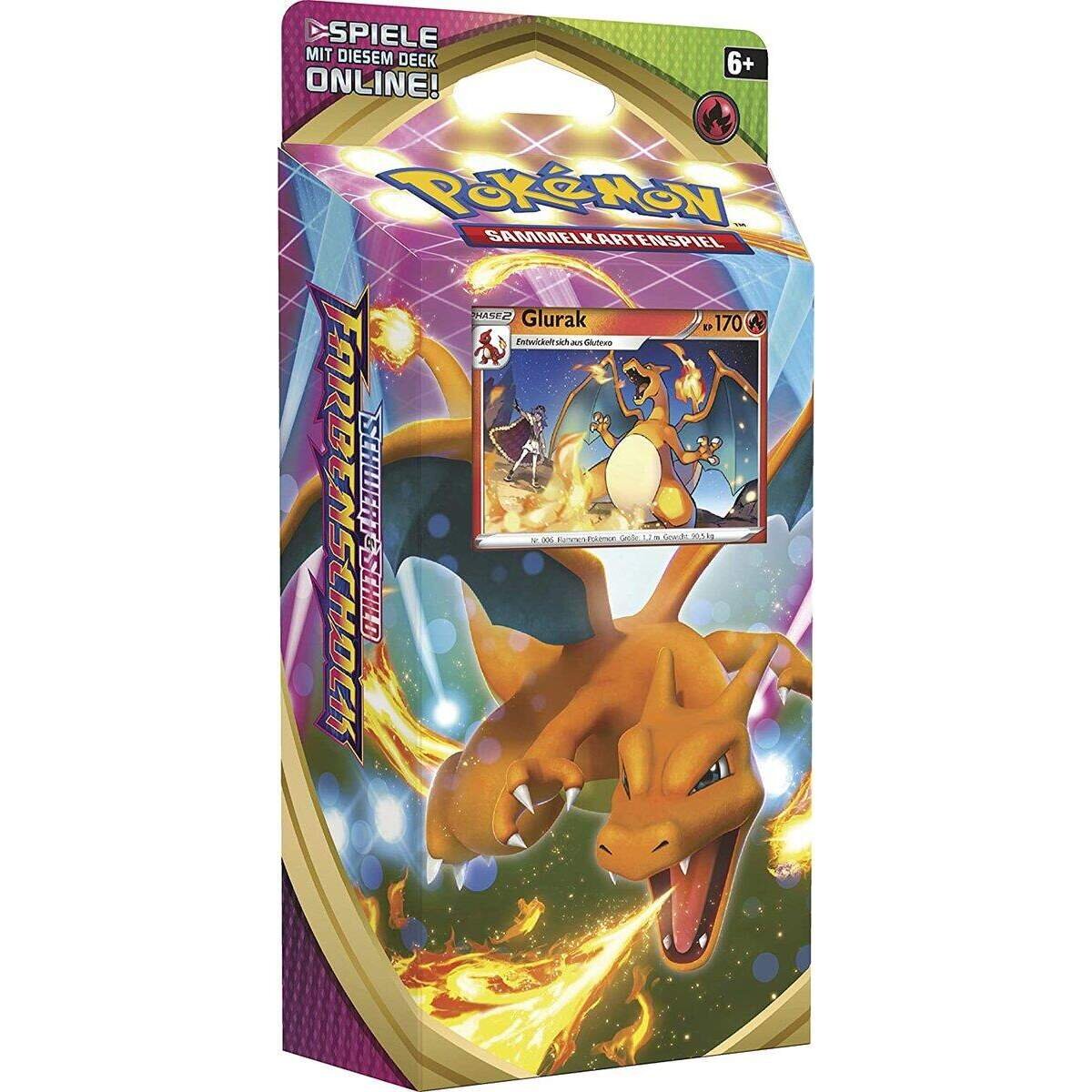 Pokemon Schwert & Schild Themendeck Glurak ODER Kamalm, 1 Stück, sortiert
