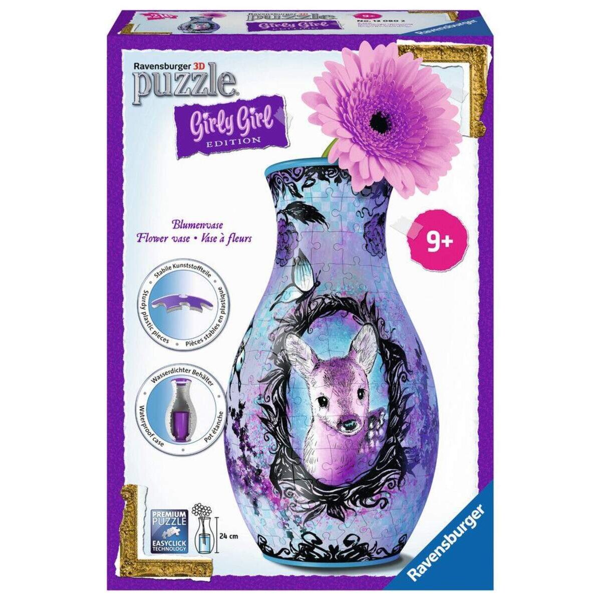 Ravensburger 3D Puzzle Blumenvase Animal Trend, 216 Teile