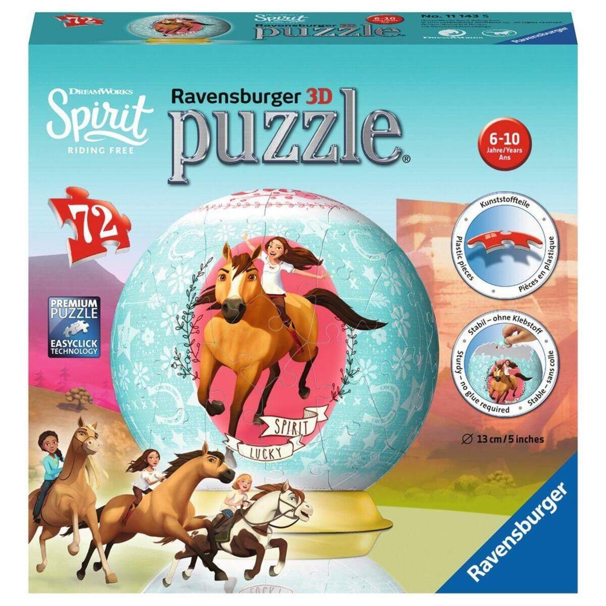 Ravensburger 3D Puzzleball Spirit, 72 Teile