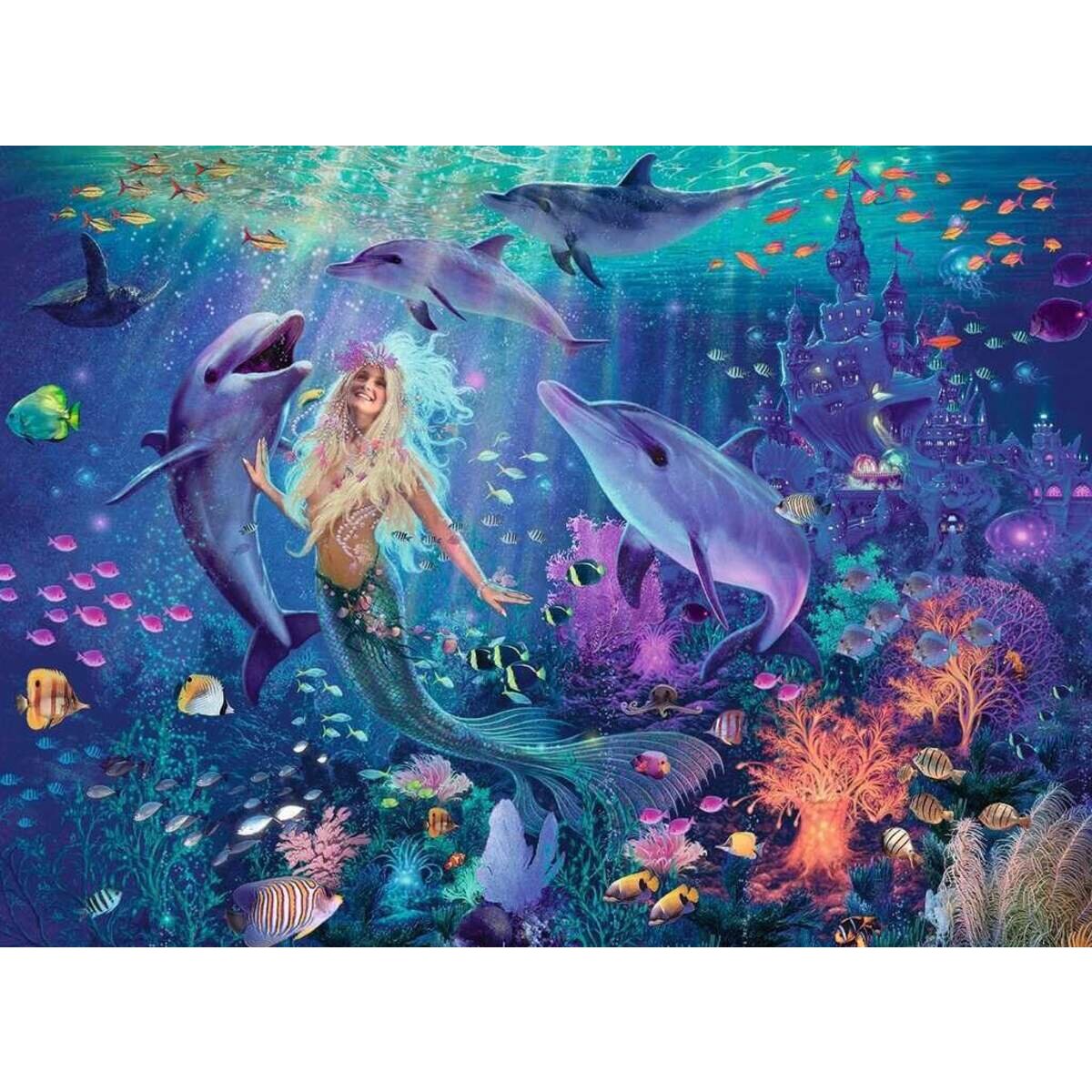 Ravensburger Brilliant Puzzle Bezaubernde Meerjungfrau, 500 Teile