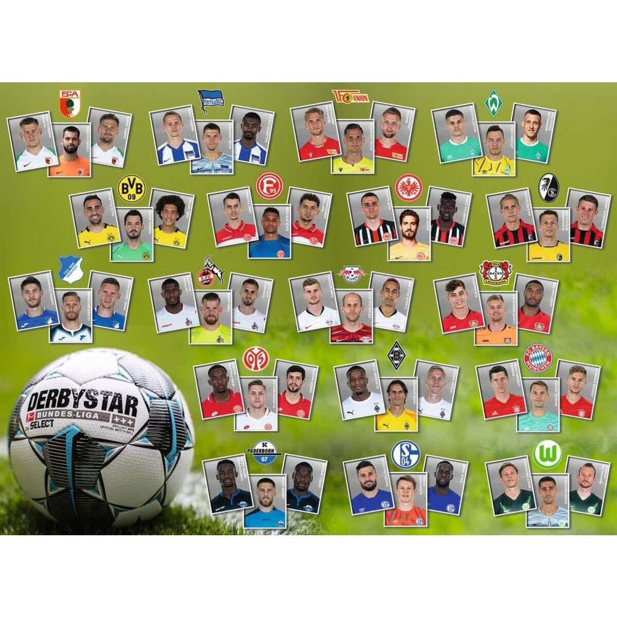 Ravensburger Kinderpuzzle XXL Bundesliga Saison 2019/2020, 300 Teile