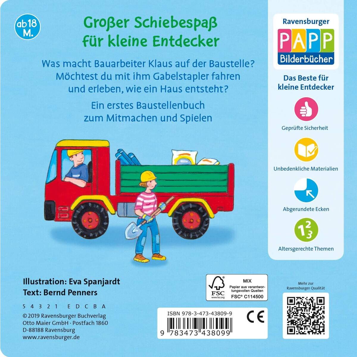 Ravensburger Komm mit mir auf die Baustelle: Mein allererstes Schiebebuch