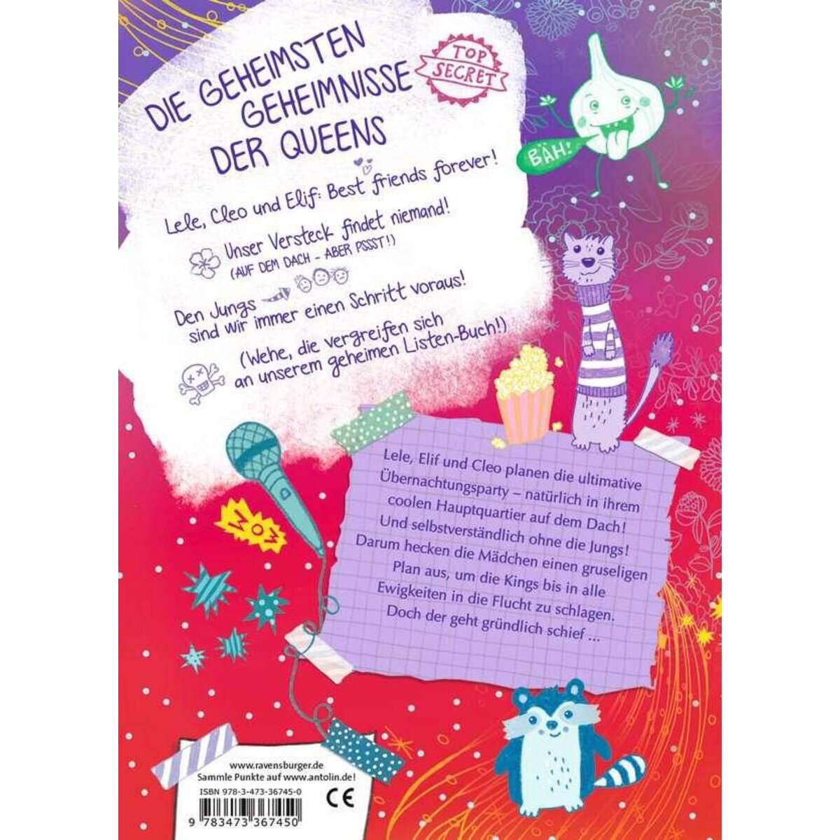Ravensburger Leles Geheimclub, Band 2: Übernachtungsparty bei den Queens