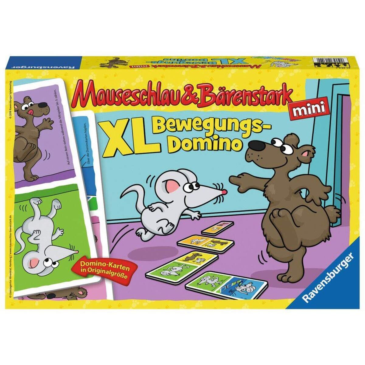 Ravensburger Mauseschlau & Bärenstark XL Bewegungs-Domino