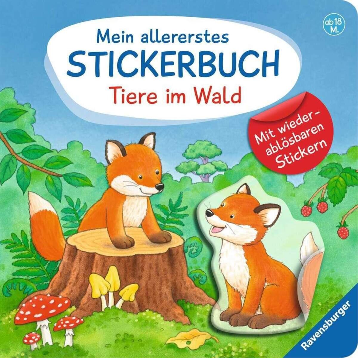 Ravensburger Mein allererstes Stickerbuch: Tiere im Wald