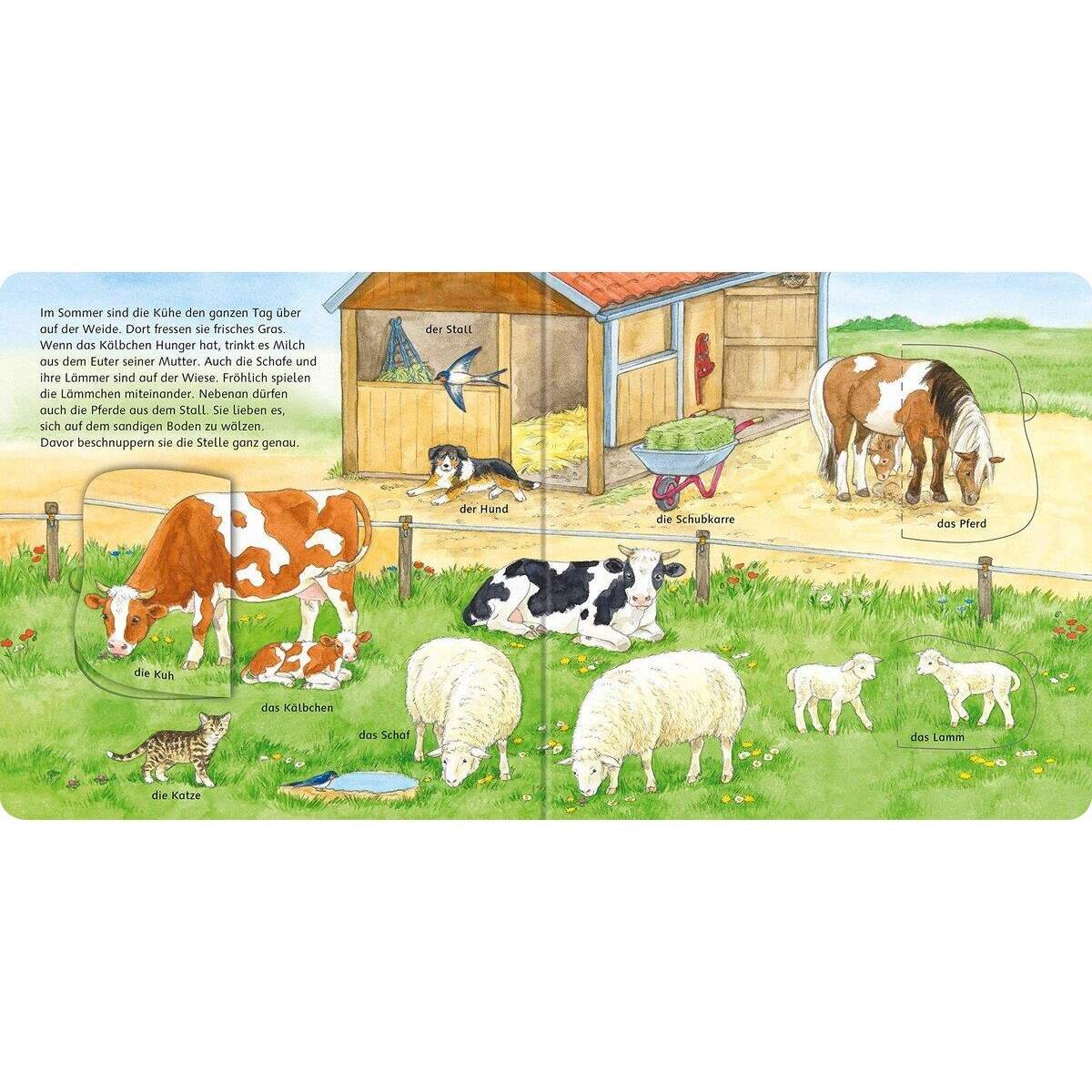 Ravensburger Pappbilderbuch - Klappen-Wörterbuch: Bei den Tieren
