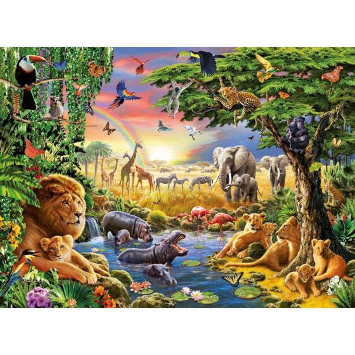 Ravensburger Puzzle Abendsonne am Wasserloch