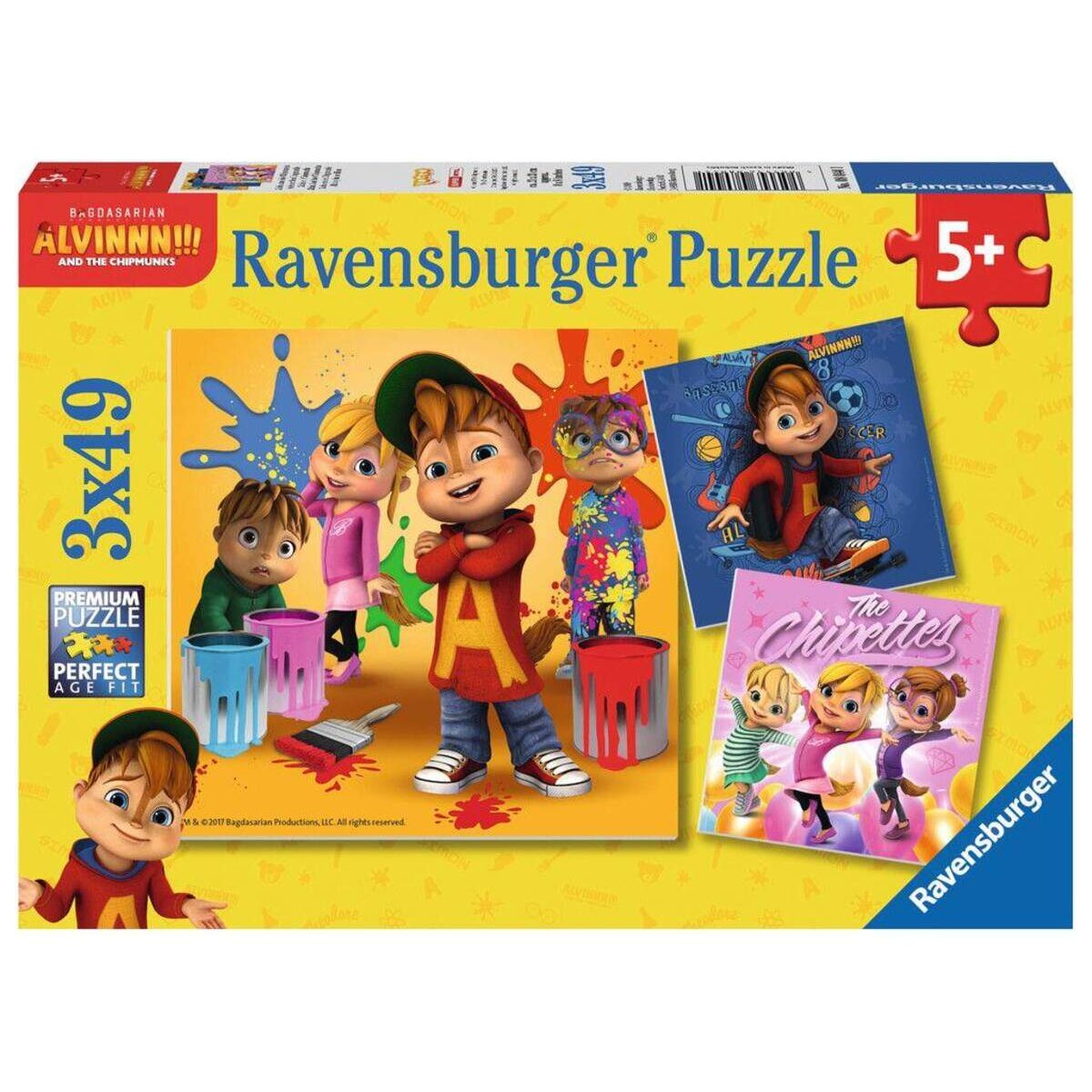 Ravensburger Puzzle Alvin und die Chipmunks, 3x49 Teile