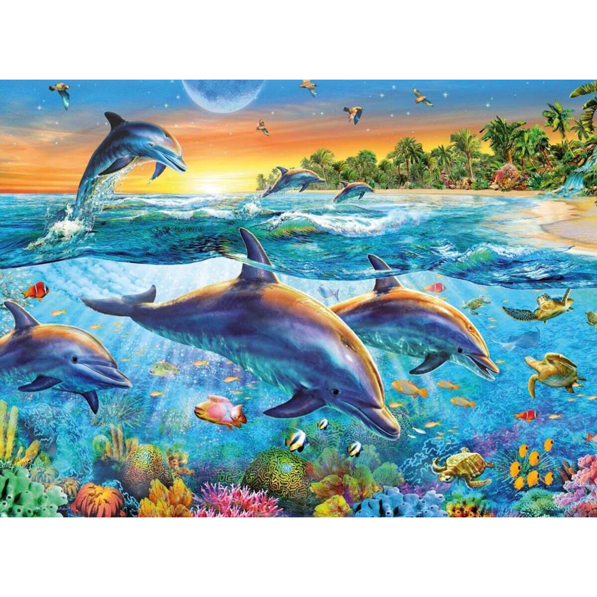 Ravensburger Puzzle Bucht der Delfine, 500 Teile