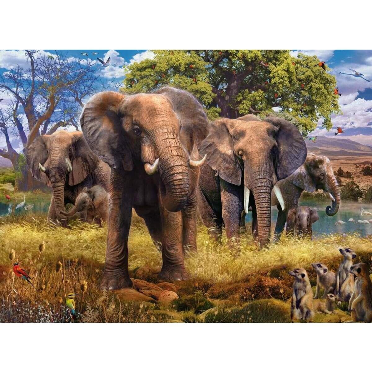 Ravensburger Puzzle Elefantenfamilie, 500 Teile
