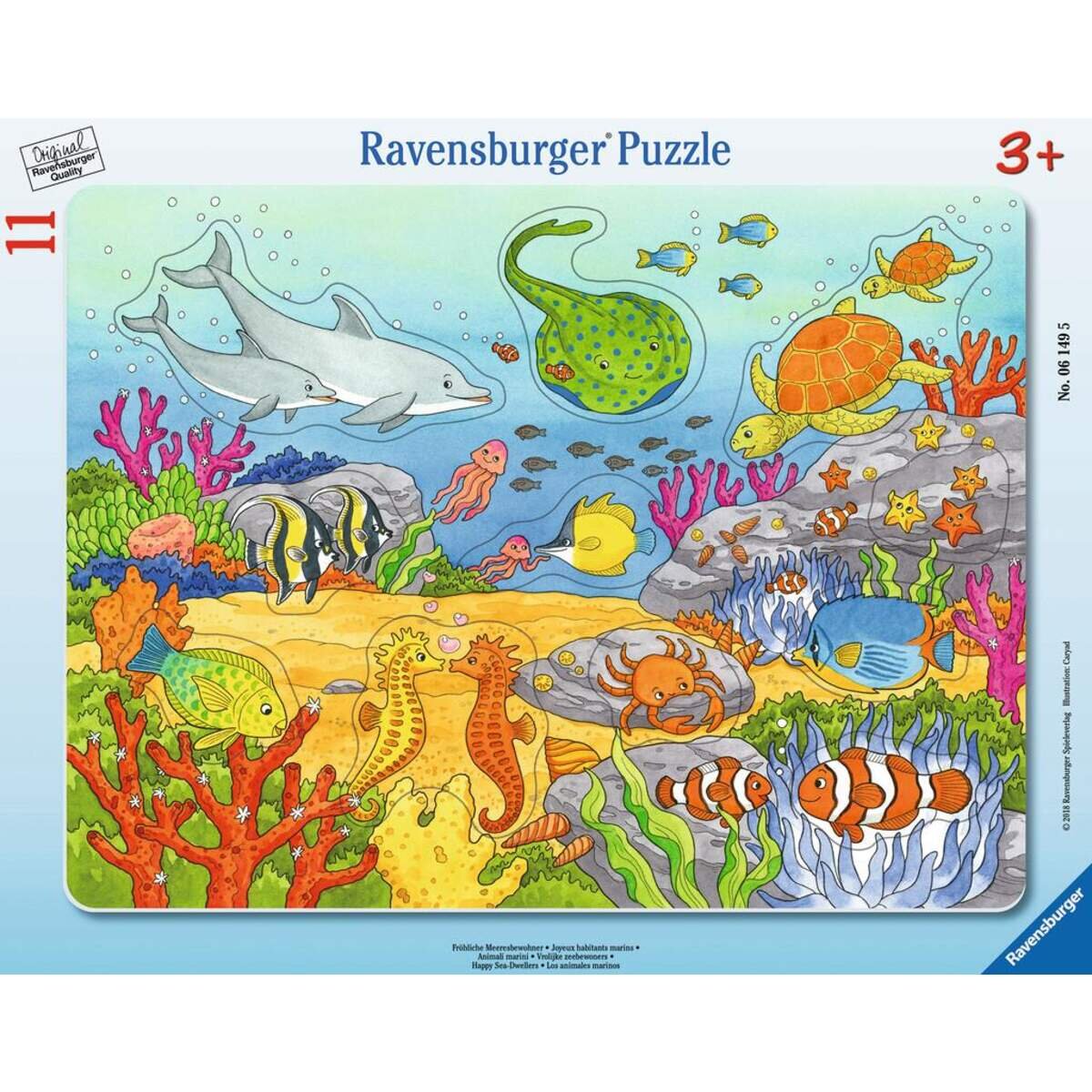 Ravensburger Puzzle Fröhliche Meeresbewohner, 11 Teile