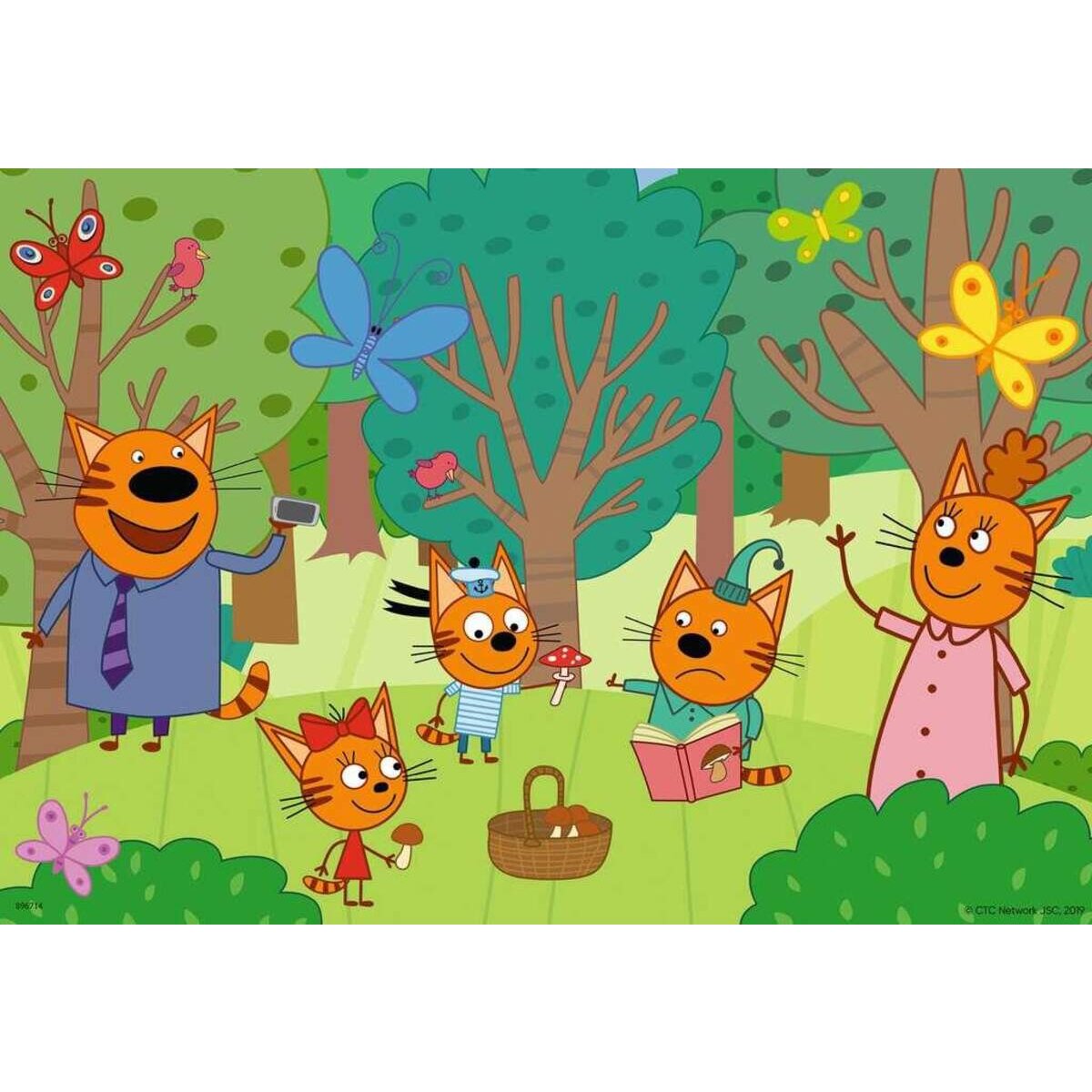 Ravensburger Puzzle Kid-E-Cats Familientag in der Natur 2x12 Teile