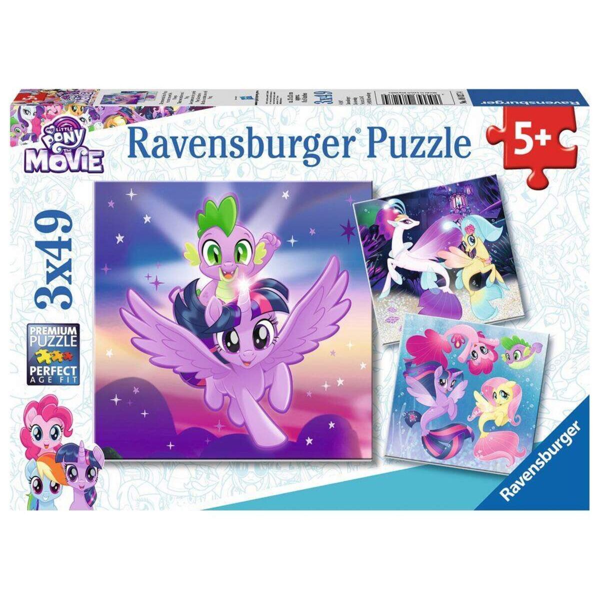 Ravensburger Puzzle My Little Pony, Abenteuer mit den Ponys, 3x49 Teile