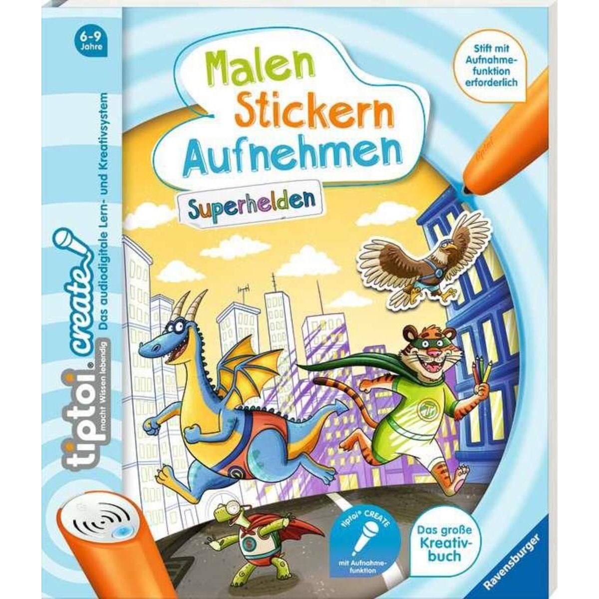 Ravensburger tiptoi CREATE Malen Stickern Aufnehmen: Superhelden